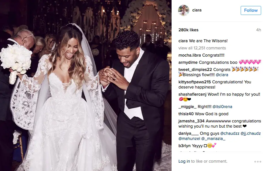 Ciara's wedding dress hot sale